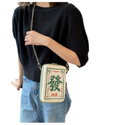Mahjong Shape Crossbody Bag